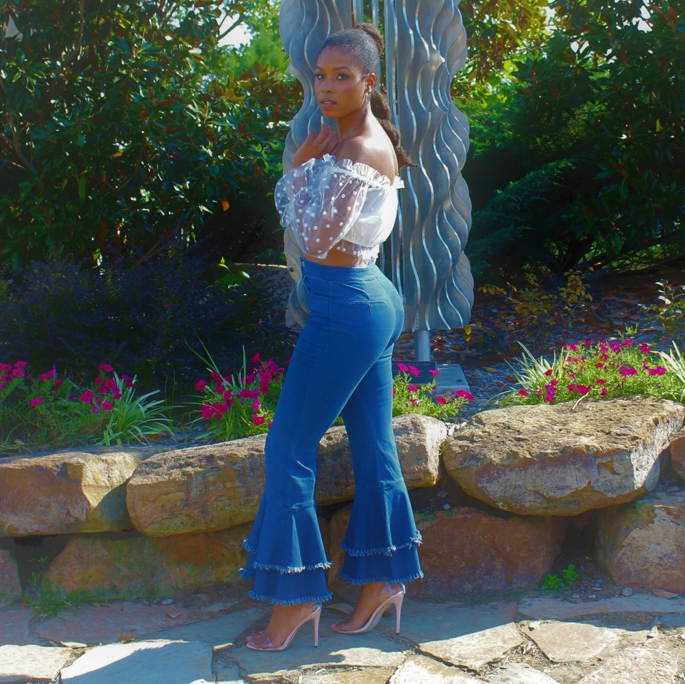 Jealous Tomato Bell Bottom Jeans - Picture 3 of 7